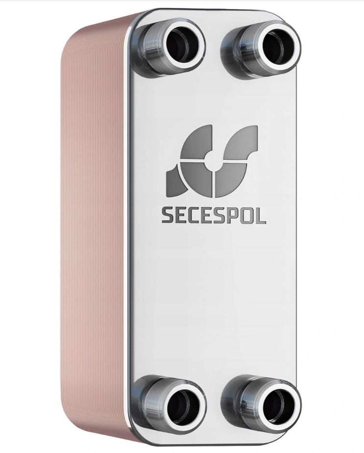 Wymiennik płytowy lutowany jednoprzepływowy LB31-20-1