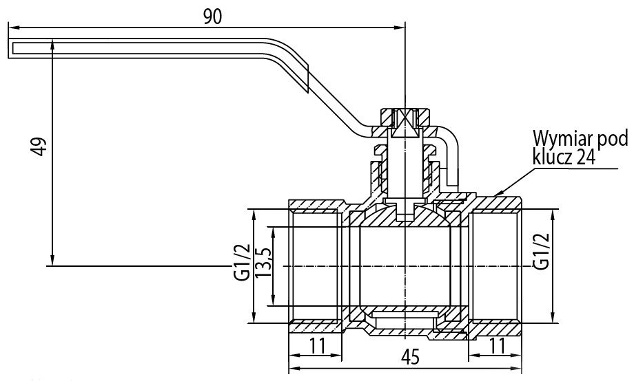 Kurek kulowy prosty z dławikiem 1/2", wersja N-N, DN 15 Zrzut_ekranu_2026-01-14_105421