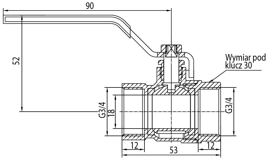 Kurek kulowy prosty z dławikiem 1/2", wersja N-N, DN 15 Zrzut_ekranu_2026-01-14_105421