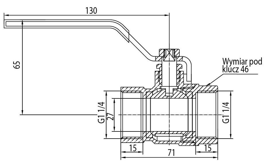 Kurek kulowy prosty z dławikiem 1/2", wersja N-N, DN 15 Zrzut_ekranu_2026-01-14_105421