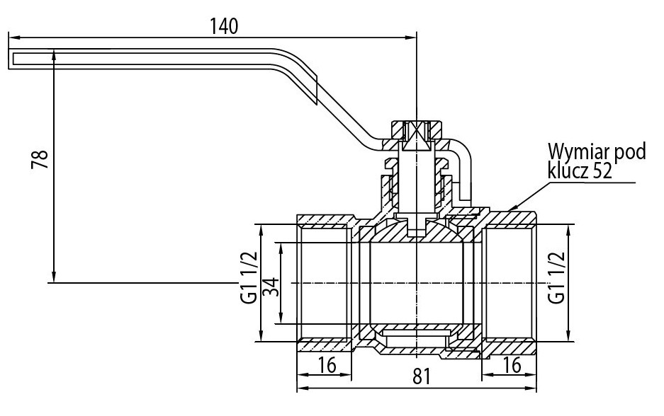 Kurek kulowy prosty z dławikiem 1/2", wersja N-N, DN 15 Zrzut_ekranu_2026-01-14_105421