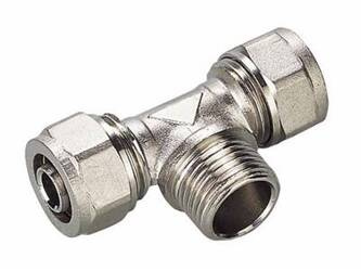 TRÓJNIK, EN 1254-3, 1x25x25-CH. PEX-AL-PEX Z MOŚ.