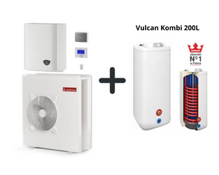 Pompa Ciepła NIMBUS PLUS 70 S NET + Wymiennik 200L Vulcan Kombi + Moduł Wifi + Regulator Sensys + Zawór 3D