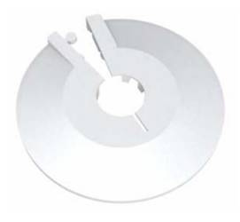 Rozeta biała pojedyncza zatrzaskowa o16mm