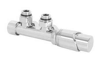 DIAMOND ZESTAW TERMOSTATYCZNY DO GRZEJNIKA, EN215/PN-M-75002-DN15, ZESPOLONY KĄTOWY, CHROM PREMIUM