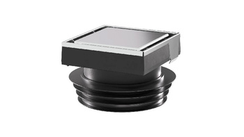 Wpust podłogowy prysznicowy, kratka ze stali nierdzewnej 10x10, odwracalna, odejście FI110