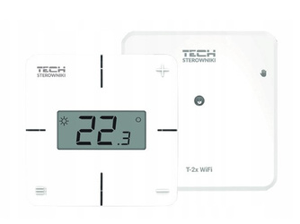 TECH T-2x WiFi biały Bezprzewodowy regulator pokojowy z modułem wykonawczym