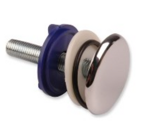 Zaślepka umywalkowa chromowana