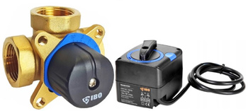 IBO ZAWÓR 3-DROGOWY 1 1/4" MIESZAJĄCO-RODZIELAJĄCY Z SIŁOWNIKIEM