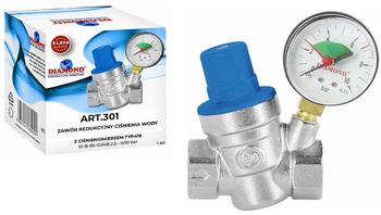 REDUKTOR CIŚNIENIA WODY 3/4 Z MANOMETREM DIAMOND