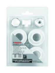 HYDROLAND KOMPLET KORKÓW GRZEJ.RED.1x1/2"Z USZ.KLU