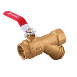 PERFEXIM KUREK KULOWY Z FILTREM SKOŚNYM 1/2" PN 30