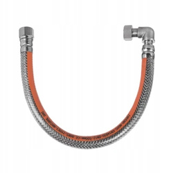 PRZEWÓD ELAST.GAZOWY 1/2"-L0.75 mb.Z KOLANEM