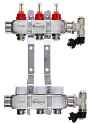 Gorgiel rozdzielacz inox z przepływomierzami 3 sekcje