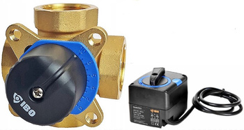 IBO ZAWÓR 4-DROGOWY 1 1/4" MIESZAJĄCO-RODZIELAJĄCY Z SIŁOWNIKIEM