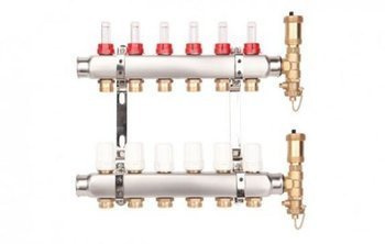 VALVEX Zespół rozdzielaczy BASE INOX K5-11 G1"-G3/4" N=11 STAL