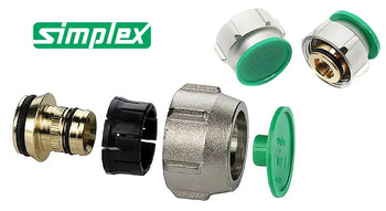 Euroconus Flamco "Simplex" Złączka G3/4x16x 2,0 (Komplet 2szt), idealne do rur PERTH