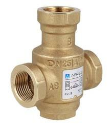 Zawór temperaturowy ATV 555, DN32, Rp1 1/4", Kvs 9, 55°C