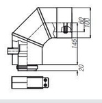 Adapter kolanowy 60/100-60/100  do turbo Junior