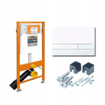 JOMO TECH STELAŻ WC H=1120 PRZYCISK BIAŁY+WSPORNIK