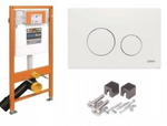 Stelaż podtynkowy WC 112cm + wspornik + przycisk spłukujący do WC Switch biały