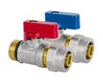 DIAMOND KUREK KULOWY DN15(1/2x16 PEX), MINI Z DŁAWICĄ
