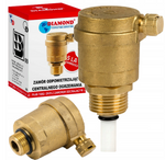 Odpowietrznik Automatyczny z zaworem stopowym 1/2" NISKI Diamond