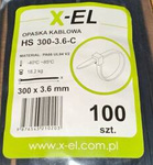 Tyrtytki Opaski Zaciskowe 3,6 x 300 mm (100 szt) Czarne Mocne