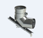 Kolano renowacyjne do kominów ceramicznych z regulowaną podporą Ø 80